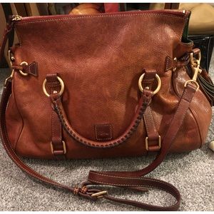 Dooney & Bourke LARGE Florentine Vachette Satchel Gorgeous Chestnut